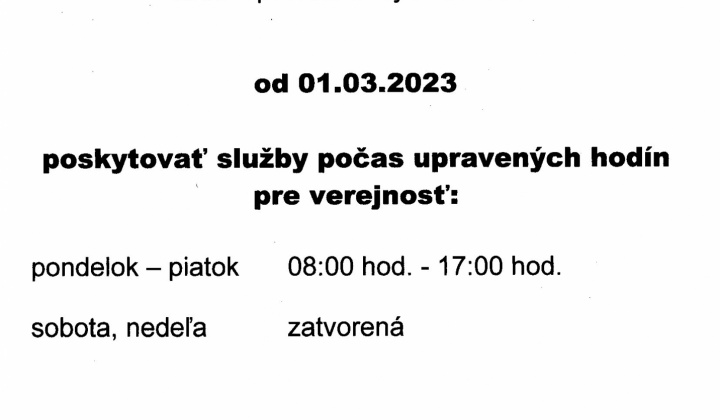 Oznam Slovenskej pošty