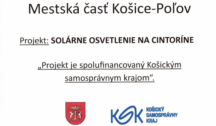 Solárne osvetlenie na cintoríne - projekt