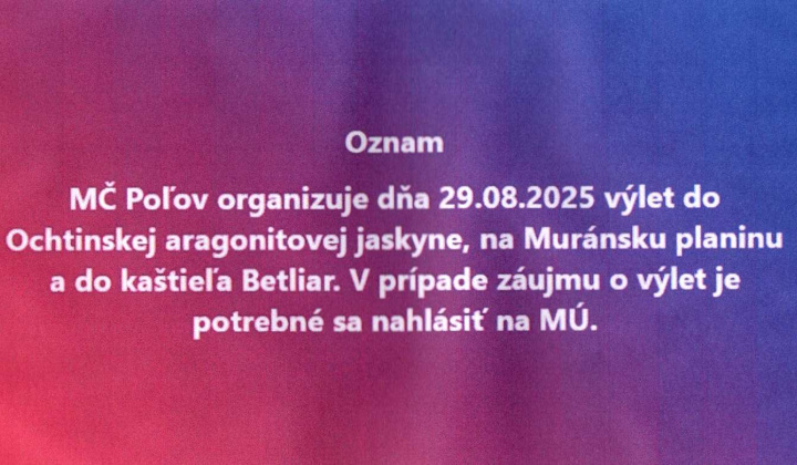 Výlet do jaskyne, na Muránsku planinu a do kaštieľa Betliar