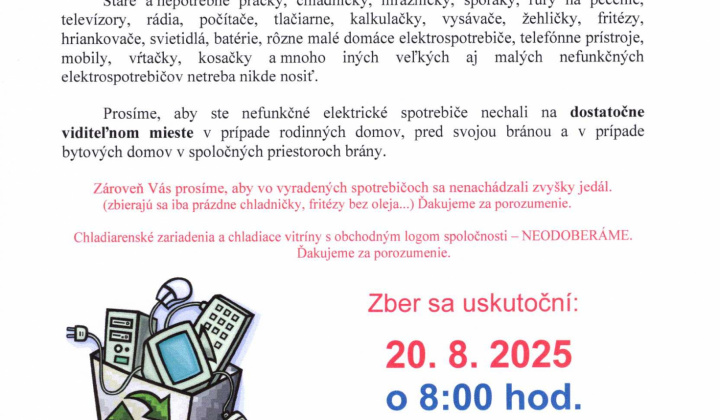 Zber elektroodpadu 2025