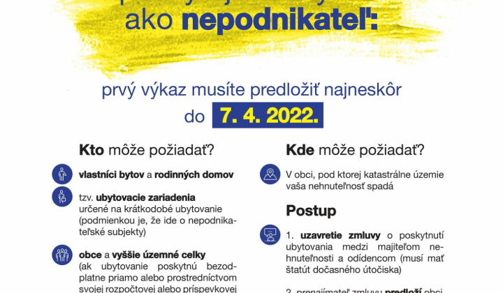 Preplatenie nákladov na ubytovanie Ukrajincov